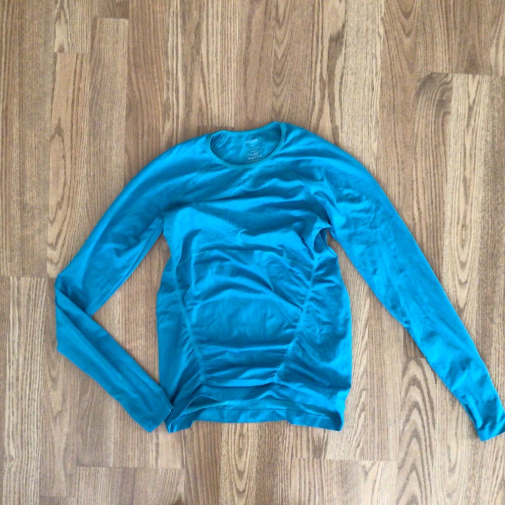 Title Nine Long Sleeve Compression Top M Ruched - Picture 7 of 7